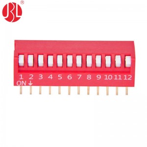 DP-nP 2.54mm Pitch DIP Switch Piano Actuators THT Hole RA