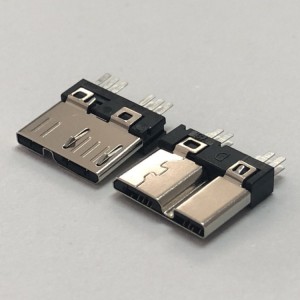 Board Edge Mount USB Micro B 3.0 Plug 10Pin