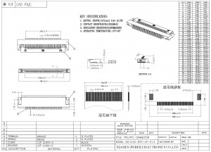 FPC-0.5G-WTX-nP-H1.2 Flip Lock FPC Connector 0.5mm Pitch Height SMT Right Angle