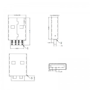 Free Hanging USB 2.0 Type A Plug