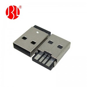 USB A 2.0 Male Connector Free Hanging In Line