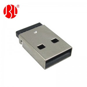 USB A 2.0 Male Connector Free Hanging In Line