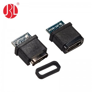 USB-20C-F-06F07L Free Hanging USB Type C Female Connector Panel Mount with PCBA