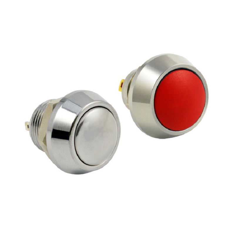 SPST 12 mm Metal Pushbutton Switch Custom Self Locking LED Color Power Symbol  Push Button Switch