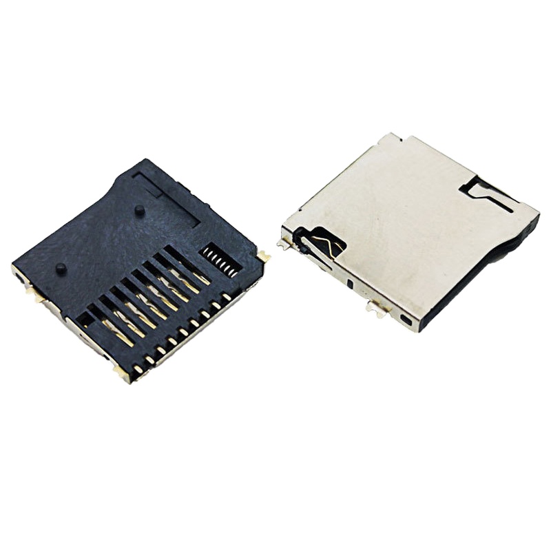 Micro SD Push Type External welding SMT T-flash  High temperature resistance sd card socket connector 9P Card Connector H1.8