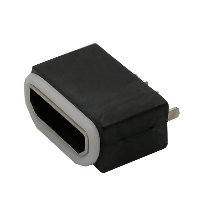 USB-M-BF-SD08 IPX7 Waterproof Micro USB B 5Pin DC 5V 2A Vertical DIP MicroUSB B