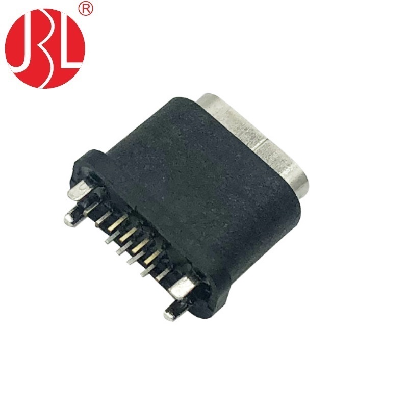 USB-20C-F01-SD19F Waterproof USB Type C Jack 16Pin Throug Hole