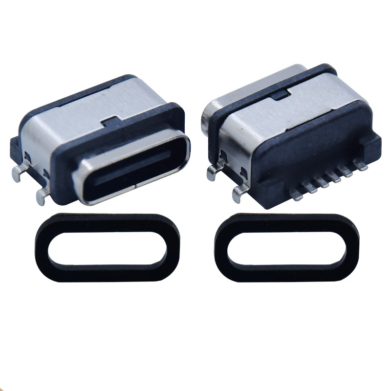 USB-20C-F-06CF01 Wasserdichter USB-C-Steckverbinder Mid Mount SMD 6-Pin USB Typ C 2171770001