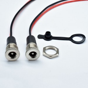 DC-022KB Bulkhead Panel Mount DC Power Jack Waterproof