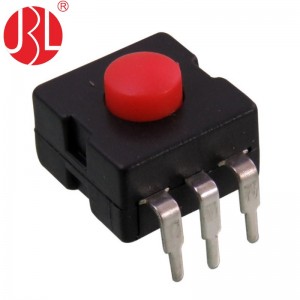 JBL6-1311 On-On-Off Push Button Switch 12x12mm 3Pin Through Hole DIP Vertical
