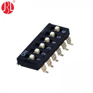 KM-nP 2.54mm Pitch DIP Switch Surface Mount