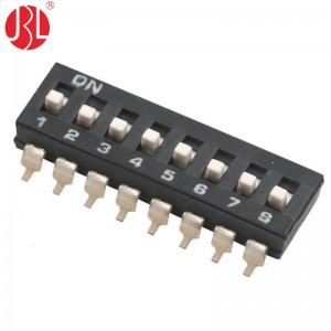 KM-nP 2.54mm Pitch DIP Switch Surface Mount