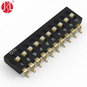 KM-nP 2.54mm Pitch DIP Switch Surface Mount
