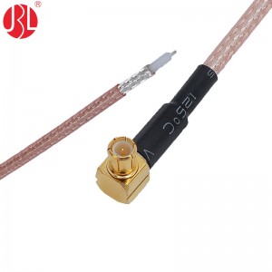 MCX-JW Right Angle MCX Crimp Plug Coax Cable RG316