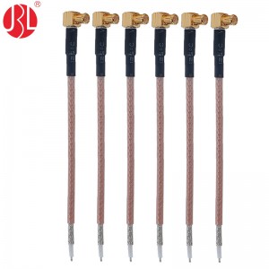 MCX-JW Right Angle MCX Crimp Plug Coax Cable RG316