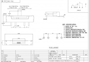 MK-13D070D Мини-ползунковый переключатель SP3T SMD Горизонтальный