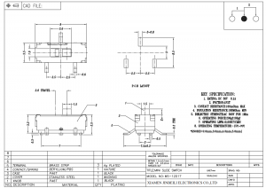 MS-12D17 Mini interrupteur à glissière SPDT SMD horizontal
