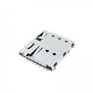 1.37mm Push Push Nano SIM Memory Card Connector 7PIN SMT Right Angle