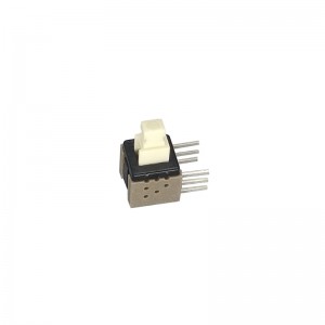 PB-22E60L180C DPDT Push Button Switch DPDT Through Hole Right Angle