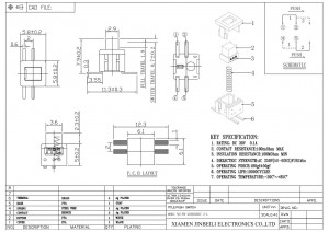 PB-22E60SH7.3-4P DPDT Interrupteur à bouton-poussoir 5,8 × 5,8 mm Montage en surface Verrouillage automatique Non verrouillé DC30V 0,1 A