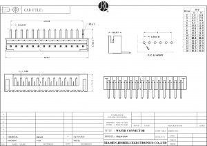 PH 2.0 board to wire Connector Header Through Hole Right angle DIP