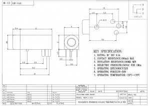PJ-212 Аудиоразъем 2,5 мм 3-контактный DC12V 1A DIP Стереоразъем 4831.223