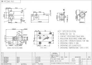 PJ-234 2,5-mm-Audiobuchse, SMD, 4-polig, DC, 12 V, 1 A, Stereobuchse SJ2-2594A-SMT-TR