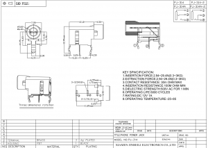PJ-314 Аудиоразъем 3,5 мм DIP 3Pin DC12V 1A Стереоразъем