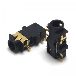 PJ-3160CW 3.5mm Audio Jack Mid Mount Board Cutout SMD Through Hole