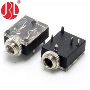 PJ-324M Panel Mount Audio Jack 3.5mm Through Hole Right Angle