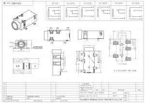 PJ-327A Стереоразъем 3,5 мм SMD 5PIN DC12V 1A Аудиоразъем SJ2-35863A-SMT-TR SJ2-35863B1-SMT-TR