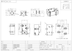 Prise audio PJ-327AN Prise stéréo 3,5 mm SMD DC12V 1A