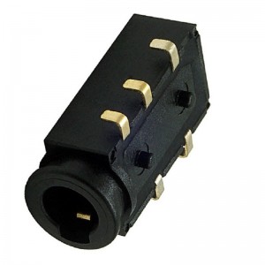 PJ-35080AU Condutor de áudio SMD 5 de montagem inferior de 3,5 mm