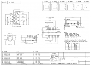 PJ-392B Audiobuchse 3,5 mm 8PIN DC12V 1A Stereobuchse