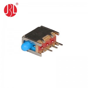 PS-12D33 Horizontaler Drucktastenschalter SPDT Non Lock Through Hole Right Angle DC30V 0.3A