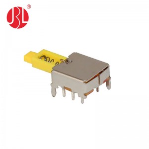 PS-22E02 Push Button Switch 2P2T Through Hole Right Angle