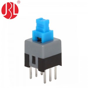 PB-22E70 Latching Push Button Switch 7x7mm DPDT Through Hole