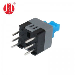 PB-22E70 Latching Push Button Switch 7x7mm DPDT Through Hole