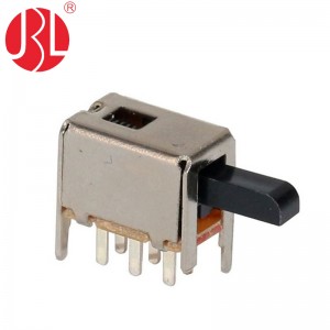 PS-22F03 Momentary Push Button Switch DPDT Non Lock DIP Through Hole Right Angle