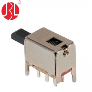PS-22F03 Momentary Push Button Switch DPDT Through Hole Right Angle