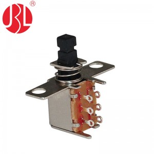 PS-22F26 Interrupteur à bouton-poussoir à montage sur panneau horizontal Cosse à souder Trou traversant DIP Angle droit DC30V 0.3A