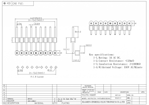 Custom Single Row Pin Header 2.54mm Pitch DIP Through Hole Right Angle