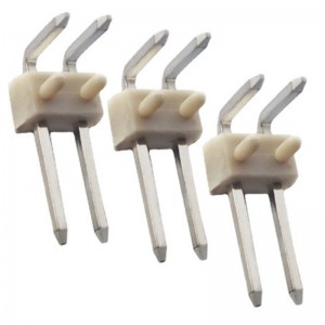 Custom Single Row Pin Header 2.54mm Pitch DIP Through Hole Right Angle