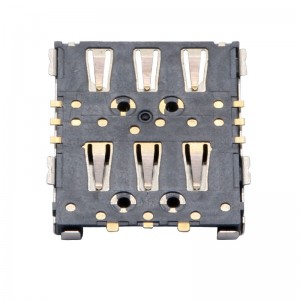 SIM-06N-01 H1.13 Push Pull NANO SIM Card Holder Socket 6P SMT Right Angle