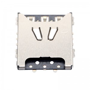 SIM-06N-01 H1.13 Push Pull NANO SIM Card Holder Socket 6P SMT Right Angle