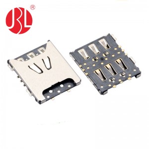 SIM-06N-01 H1.13 Push Pull NANO SIM Card Holder Socket 6P SMT Right Angle