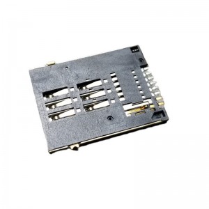 SIM-8P-H18-P-P-A Push Push Micro SIM Card Socket Connector Momentary 8Pin SMT Right Angle