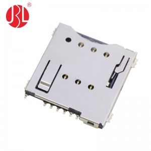 SIM-M-08P H1.5 Push-Push Type Micro SIM Card Connector 9 Pin SMT RA