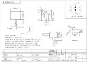 SK-22D07 Slide Switch DPDT DIP Through Hole Right Angle PC Pin