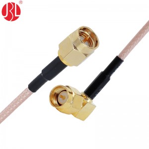 SMA-J-JW-316 Straight SMA Plug to Right Angle SMA Plug Coax Cable
